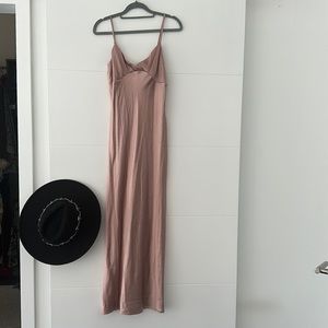 Pink satin dress